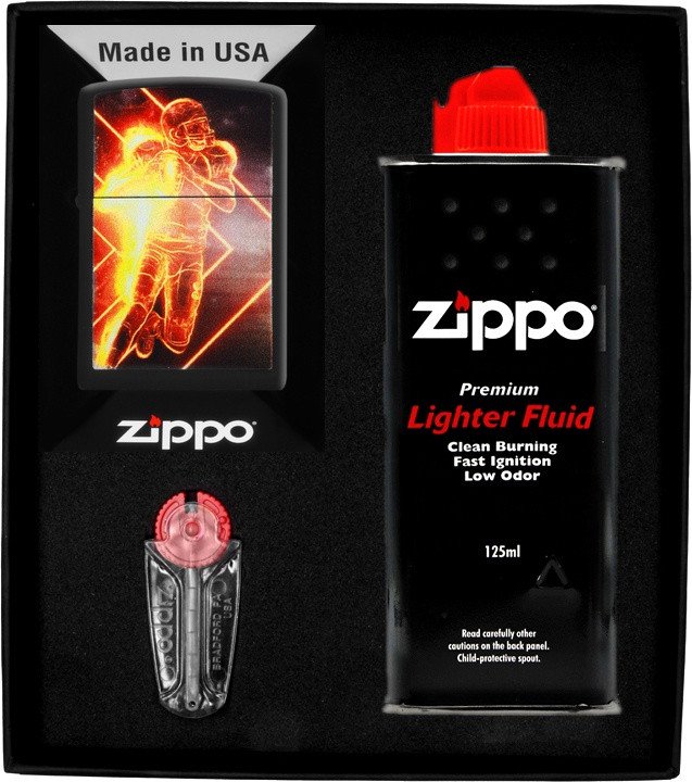 Zestaw ZIPPO Zapalniczka FOOTBALL PLAYER DESIGN Prezentowy No1