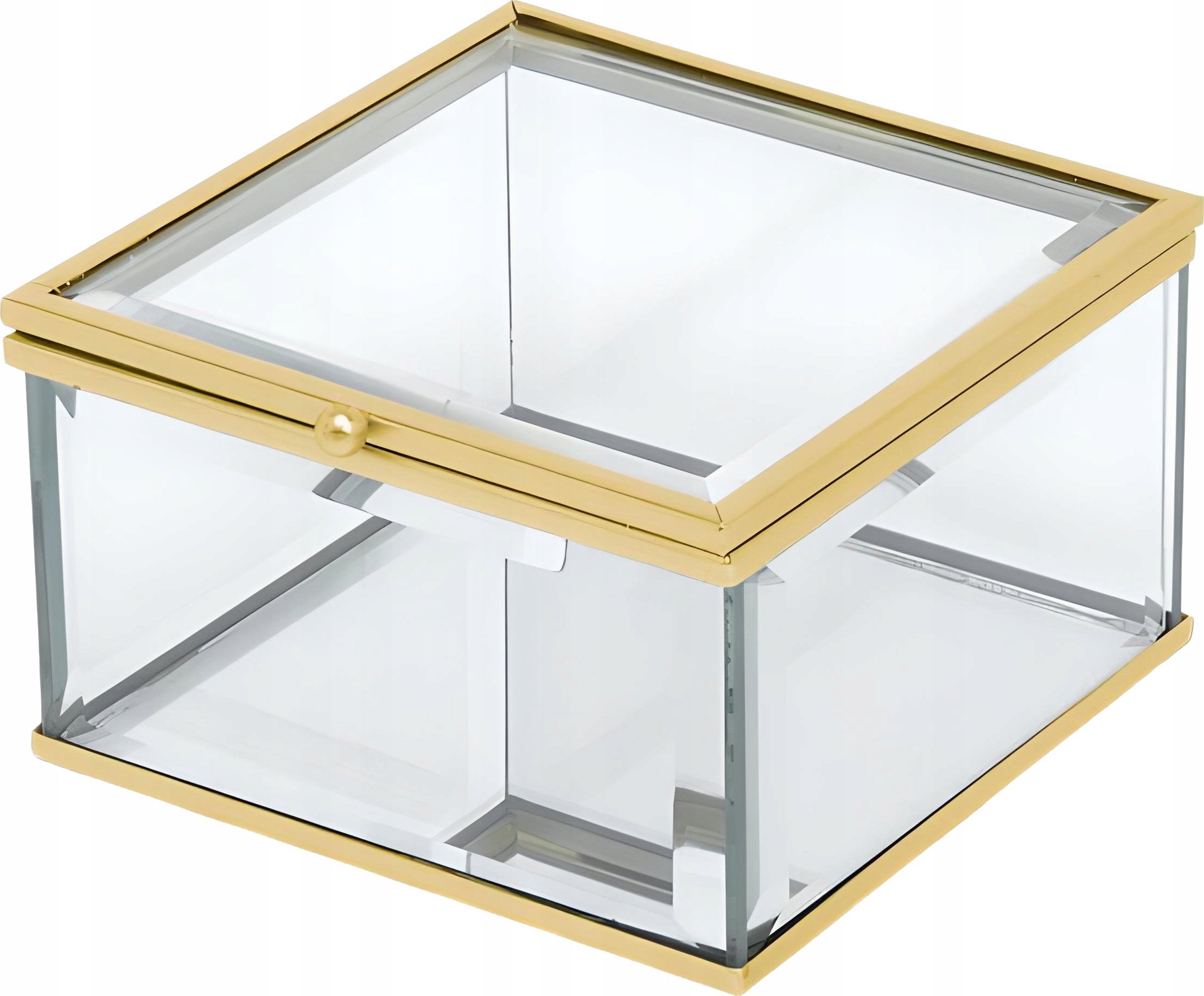 Moon in the room Organizer, szkatułka MOON in the room, kwadratowa, złoto, lustrzana, PEONY