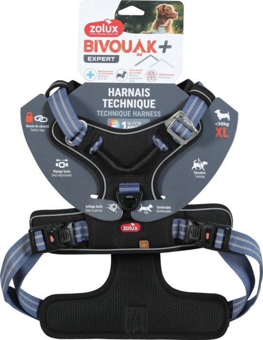 ZOLUX Szelki dla psa BIVOUAK XL niebieskie