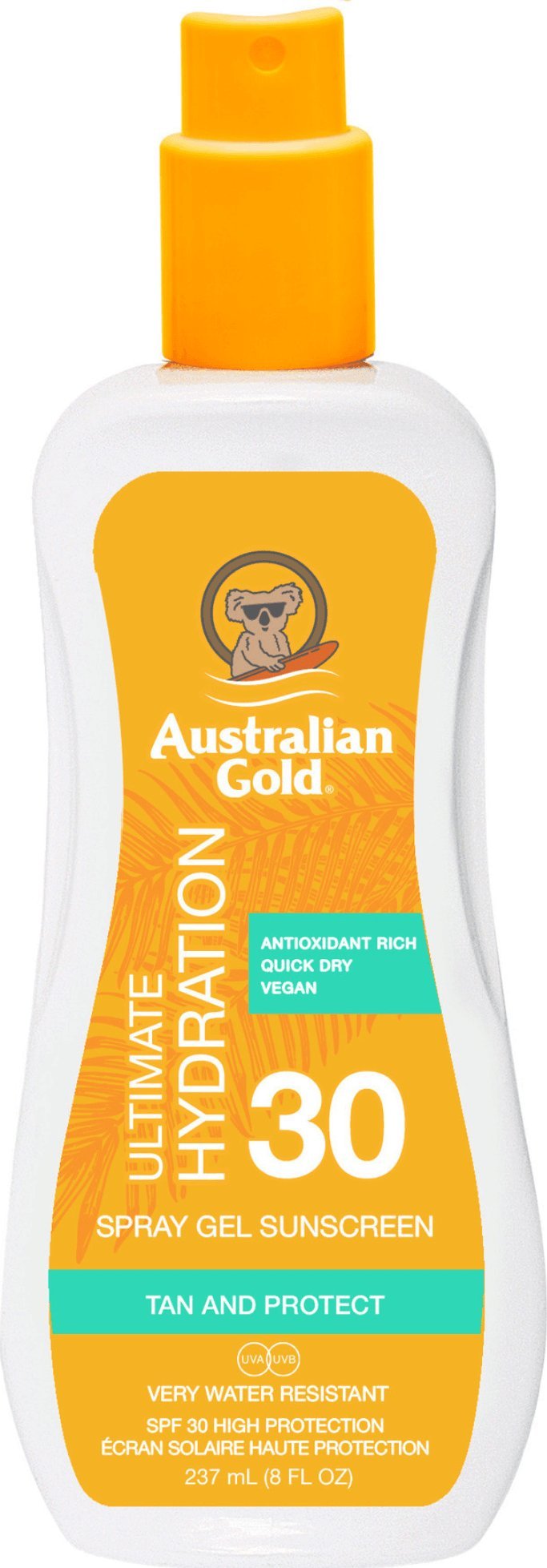 Australian Gold Australian Gold Żel W Sprayu Bezbarwny Z Filtrem SPF30