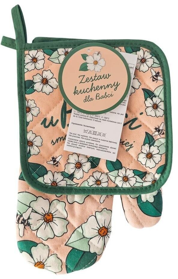 Zestaw kuchenny dla Babci (łapka+rękawica)