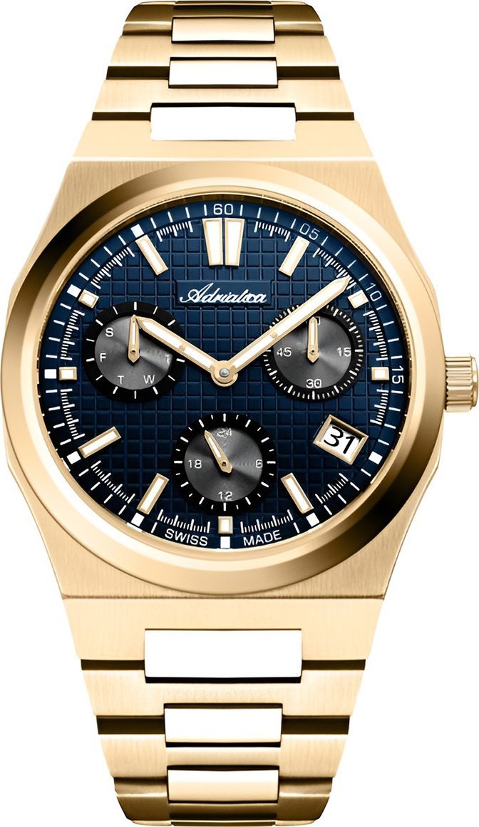 Zegarek Adriatica Zegarek męski Adriatica A8326.1115QF złoty