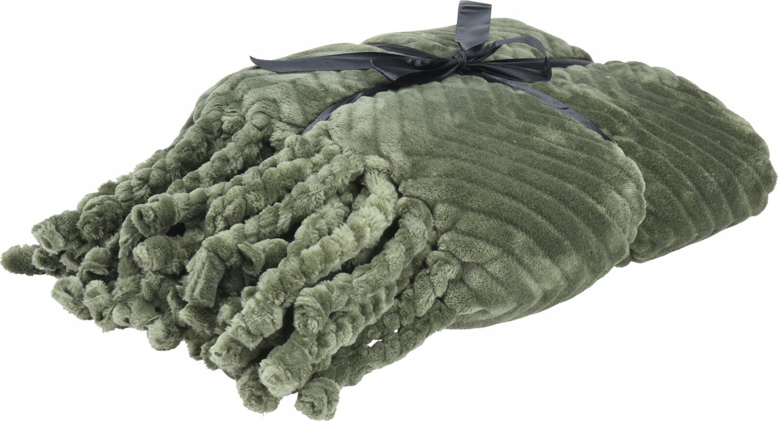 Home Styling Collection Kocyk boho z frędzlami, 100% poliester, 130 x 160 cm