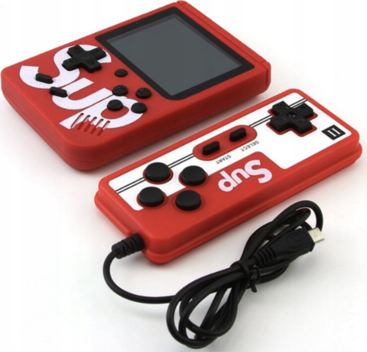 Konsola Retro Mini 400 Gier, przenośna + PAD dla dwóch graczy