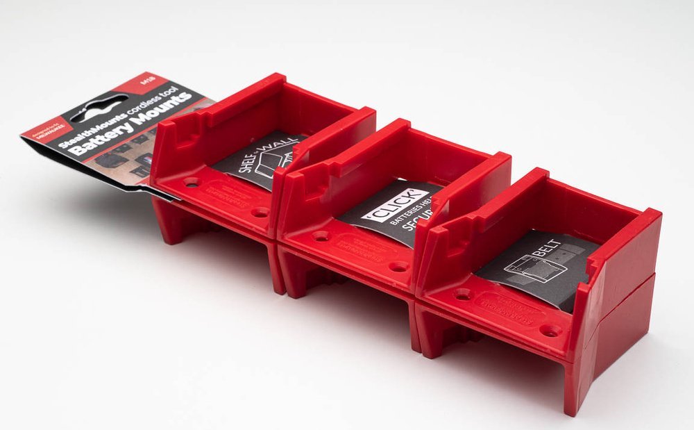 Milwaukee Uchwyty do baterii akumulatorów Milwaukee 18V zestaw 6 sztuk StealthMounts