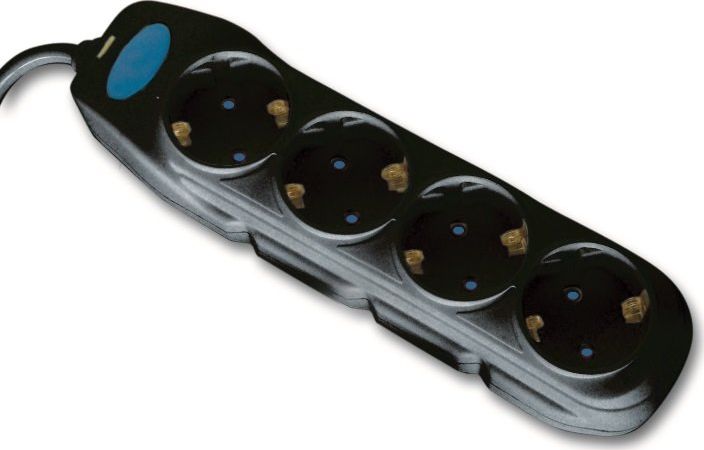 Listwa zasilająca Electraline 4 gniazda 3 m czarna (3390727620412)