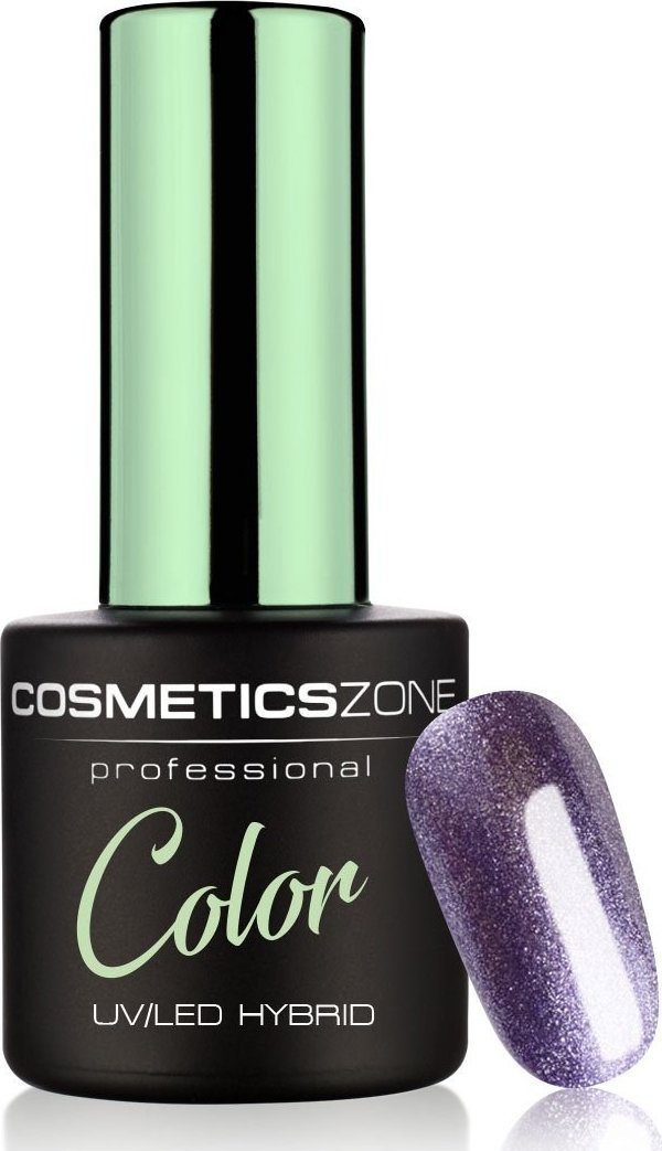 Cosmetics Zone Lakier hybrydowy hipoalergiczny fioletowy metaliczny 7ml - Glitter Purple 089