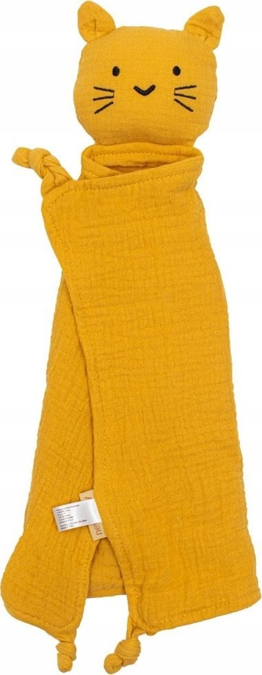 NEW BABY PRZYTULANKA MUŚLINOWA KOTEK MUSZTARDOWY 8596164137178