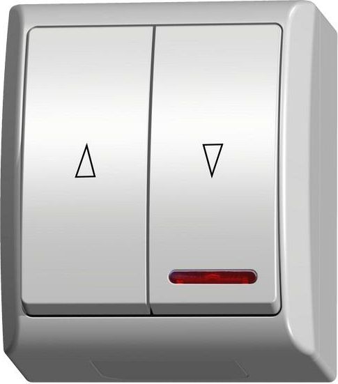 Ospel Łącznik żaluzjowy Fala z podświetleniem hermetyczny biały (ŁNH-7HS/00)