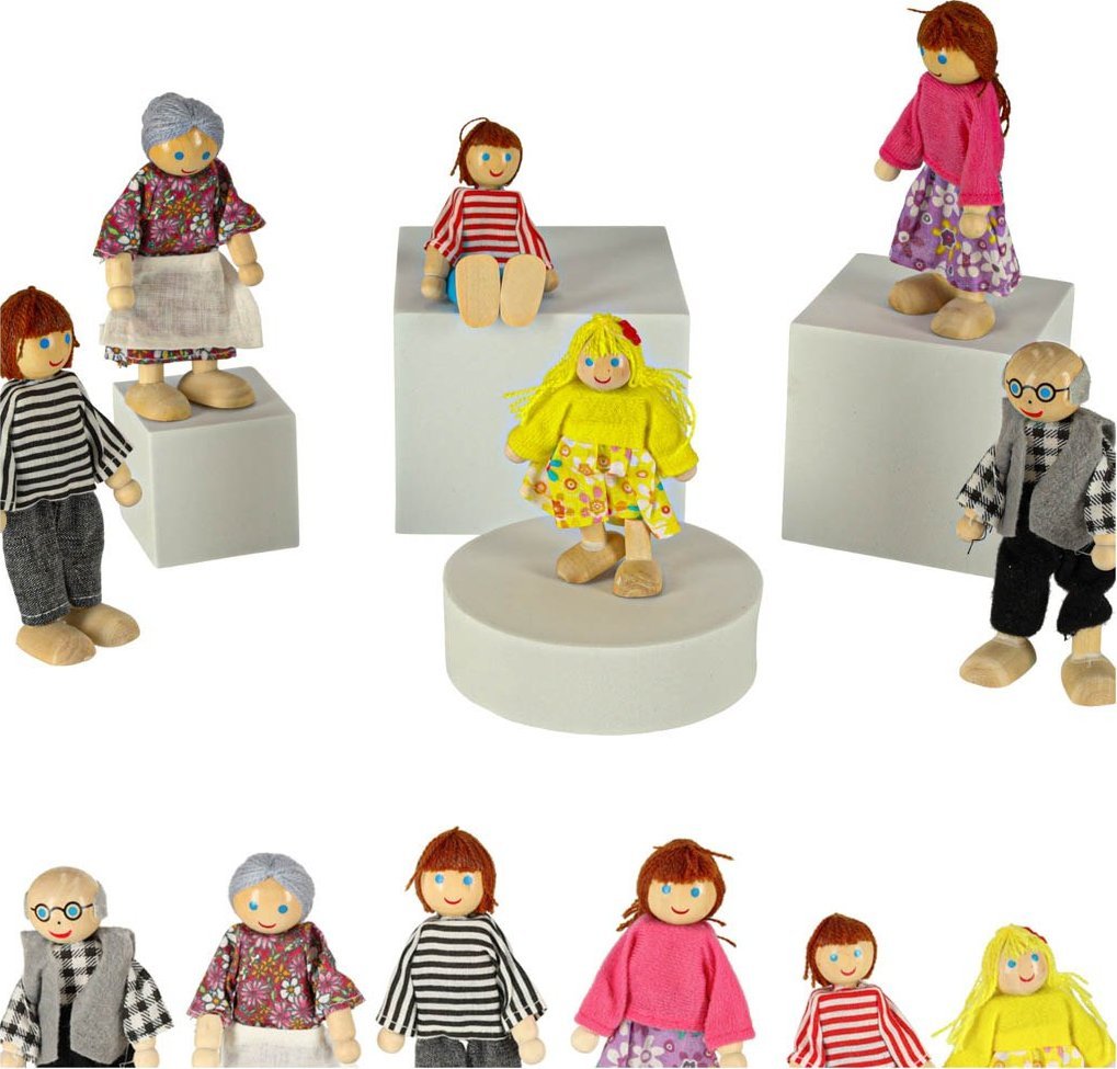 Lalki do domku dla lalek rodzina 6 el.