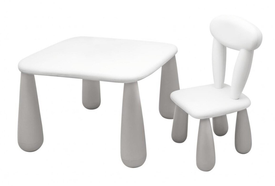 Stolik dla dzieci + krzesełko Luna Classic szary