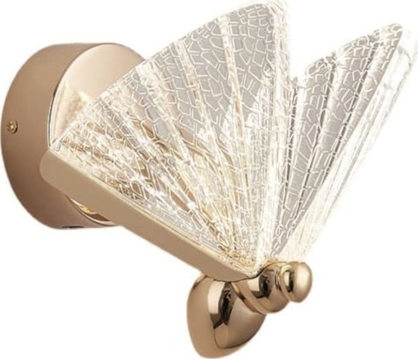 Kinkiet Copel Dekoracyjna lampa ścienna CGMOT Copel kinkiet LED 3W 3000K motyl różowe złoto