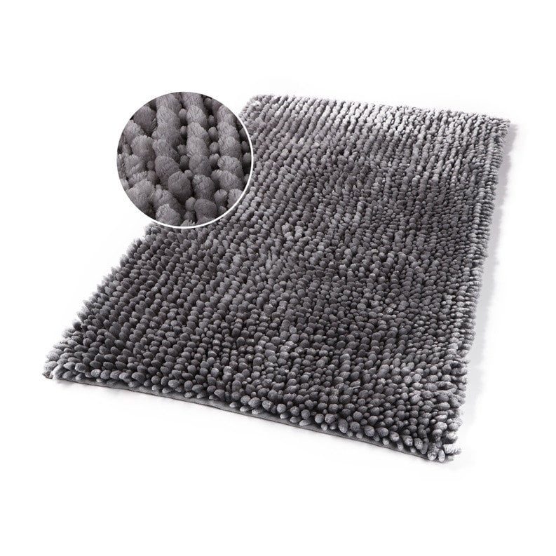 BATH MAT MA3488E 50X80CM CHENILLE SILVER