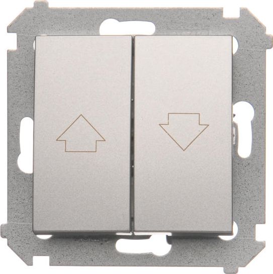 Kontakt-Simon Przycisk żaluzjowy Simon 54 srebrny mat (DZP1W.01/43)