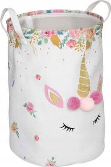 Atmosphera Kosz na zabawki z pomponami, składany, Ø 35 cm