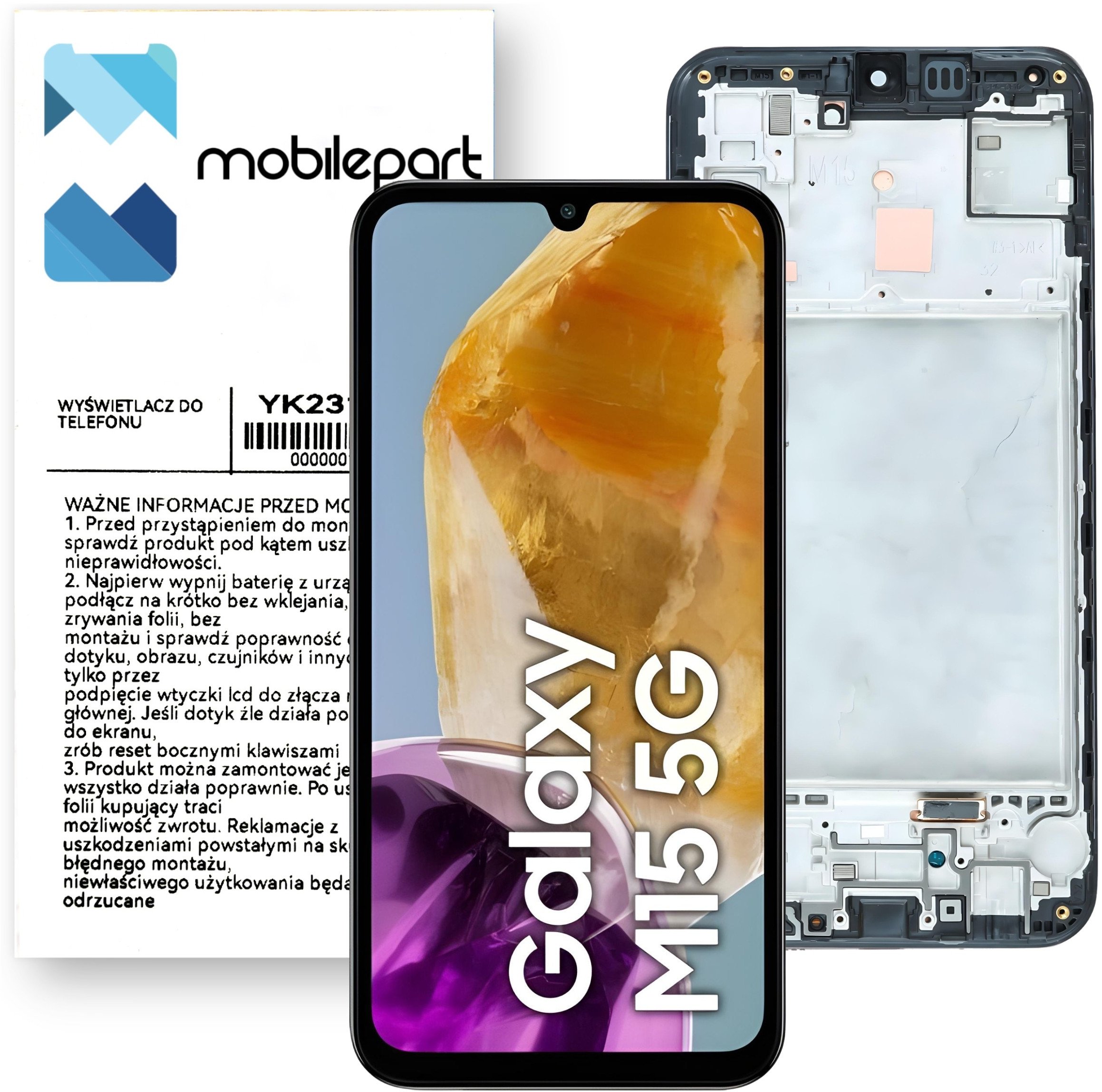 Wyświetlacz do Samsung Galaxy M15 5G LCD SM-M156 Full Oled Ekran Ramka