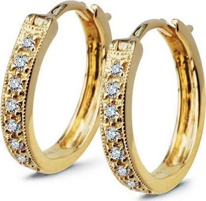 Staviori Złote kolczyki KZD1714 - Diament