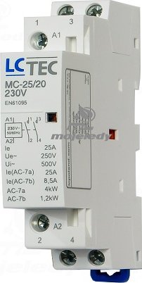 LCTec Stycznik modułowy MC-25/20 230V 25A 1P