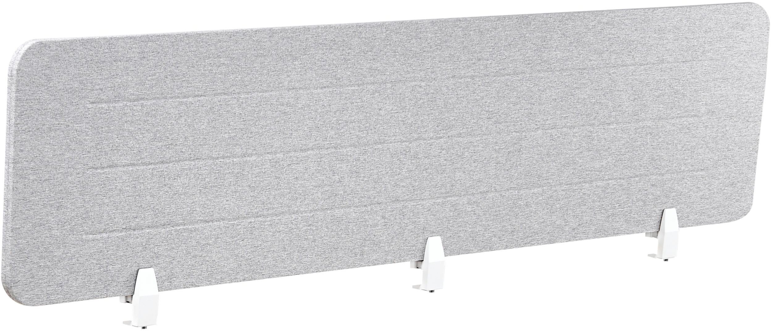 Przegroda na biurko 180 x 40 cm jasnoszara ZIGGY