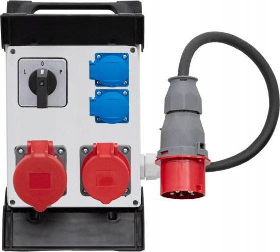 F-Elektro Rozdzielnica R-240 16A/5P, 32A/5P, 2x230V, L/P + OW 5x2,5mm2-1,5m, Wt.16/5 stelaż plastik