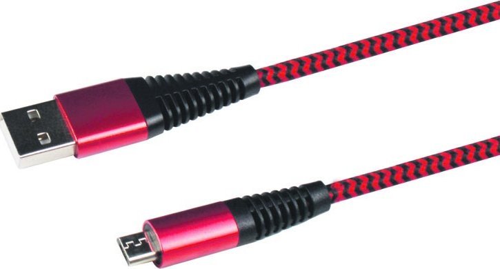 Kabel USB 2GO USB-B - micro-B 1 m Czerwony (795945)