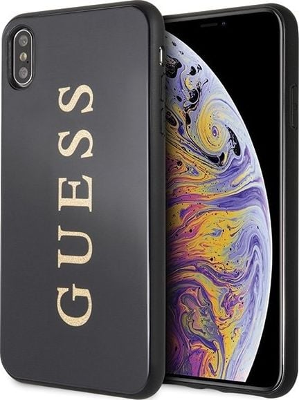 Guess Guess GUHCI65TGGGBK iPhone Xs Max czarny/black hard case Classic Double Layer Glitter uniwersalny