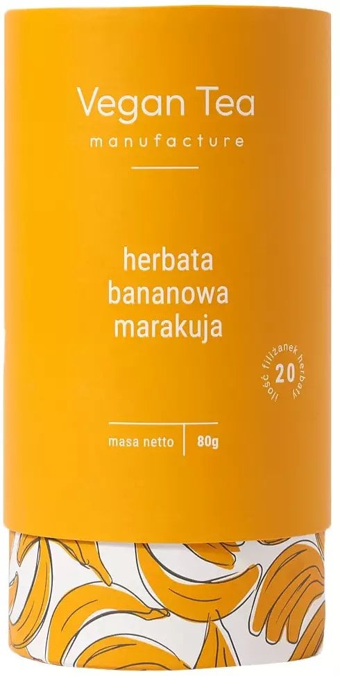 Vegan Tea Herbata owocowa Bananowa Marakuja 80g