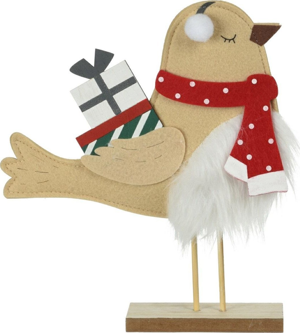 Intesi INTESI FIGURKA FILCOWA SIKORKA 30CM Z PREZENTEM