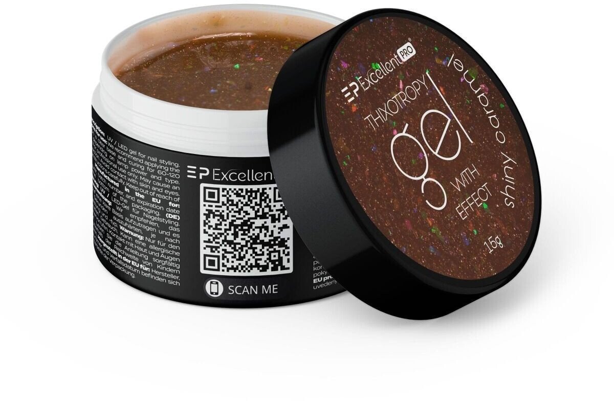 Excellent PRO Thixotropy Gel With Effect żel budujący Shiny Caramel 15g