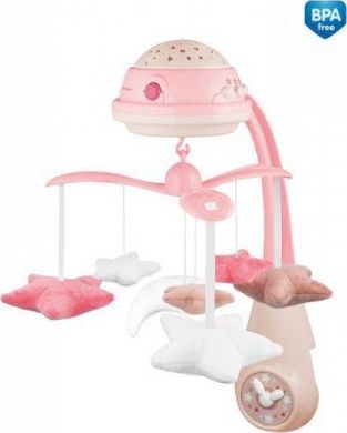 Canpol Karuzela Elektryczna z Projektorem i Pozytywką Różowa