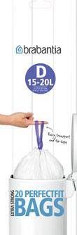 Brabantia Worki na śmieci 15l rozmiar D 20szt 246760