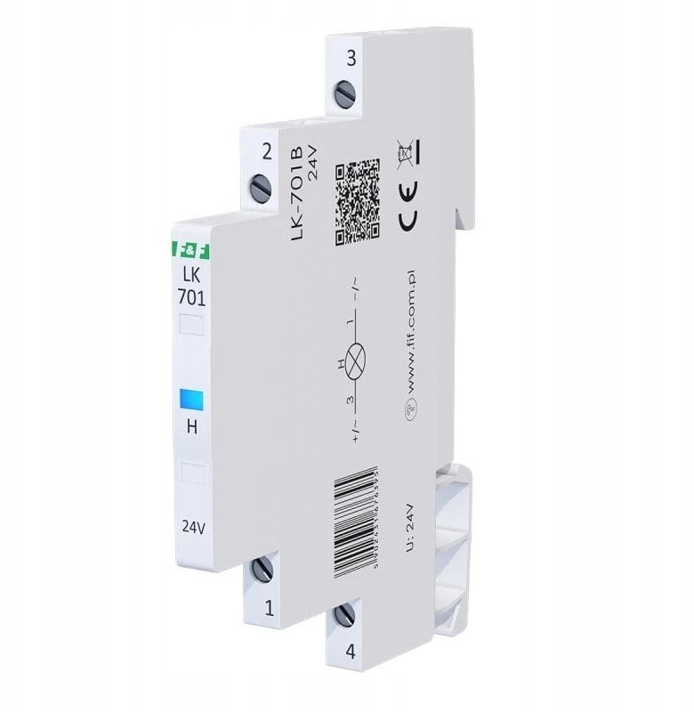 FF Lampka modułowa niebieska 12-48V AC/ 12-60V DC 1/2 modułu LK-701B-24