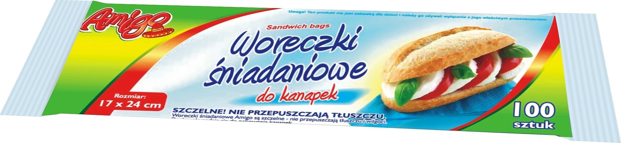 Amigo Woreczki śniadaniowe Amigo 100 szt.
