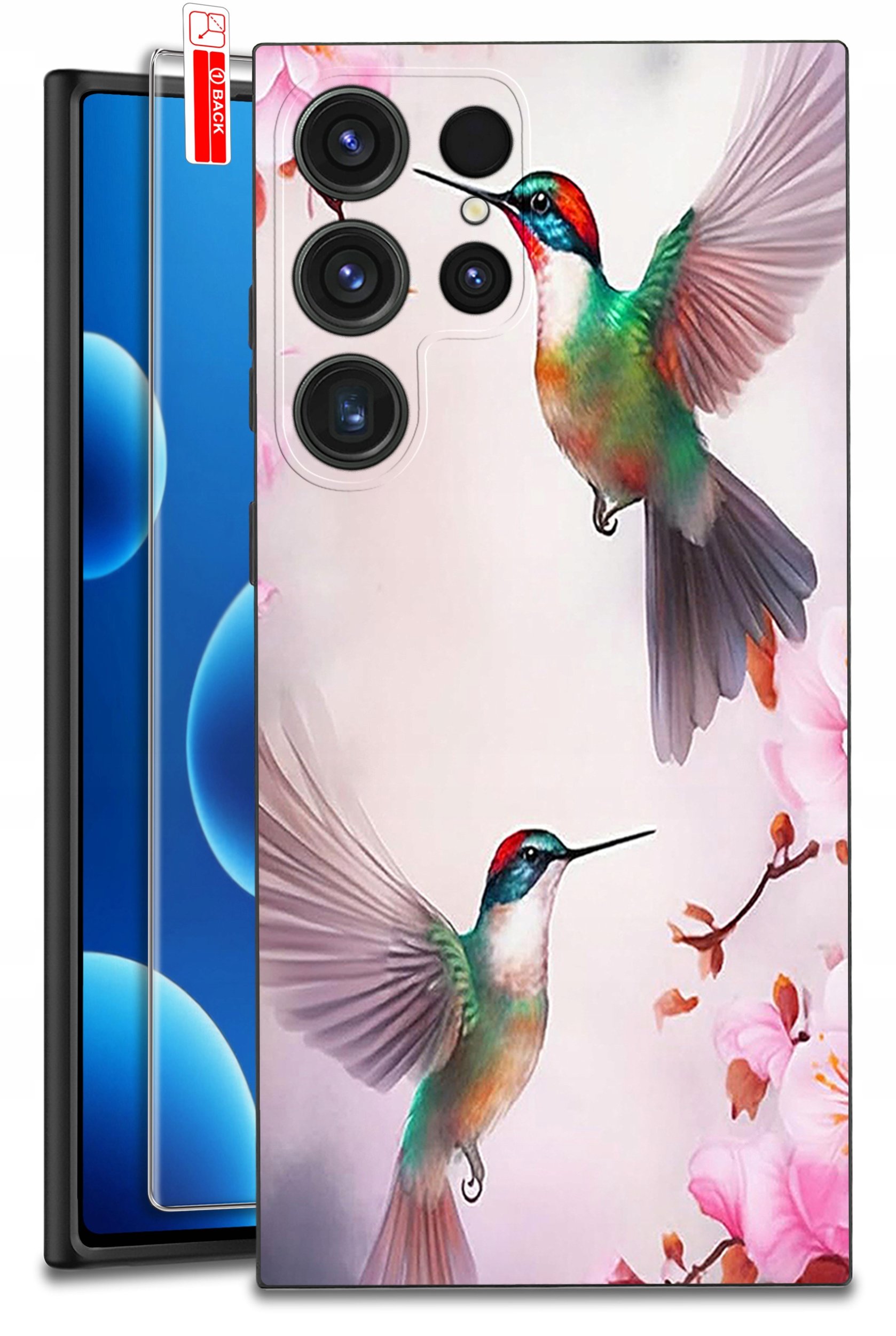 ETUI do Samsung Galaxy S24 Ultra | WZORY | SILIKONOWE MATT CASE + SZKŁO 9H