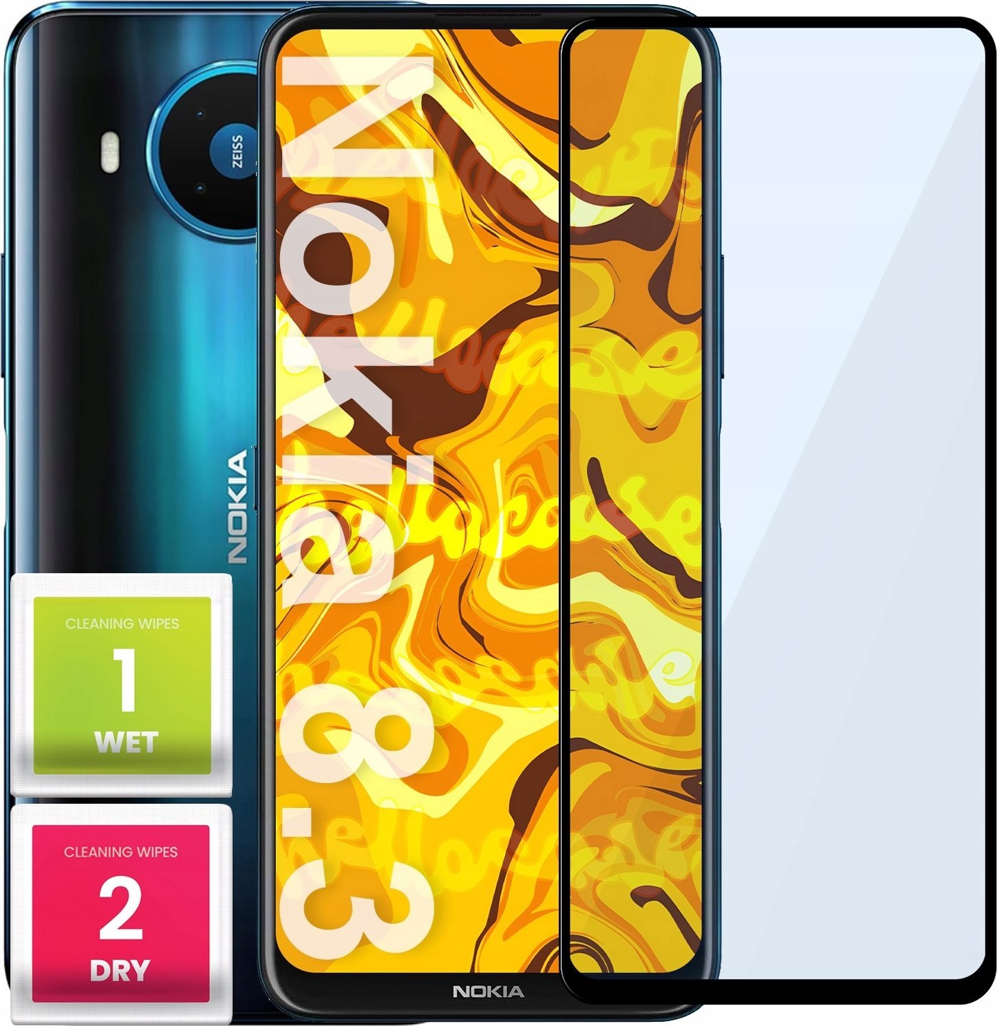Hello Case SZKŁO HARTOWANE DO NOKIA 8.3 PEŁNE NA CAŁY EKRAN SZKIEŁKO OCHRONNE SZYBKA