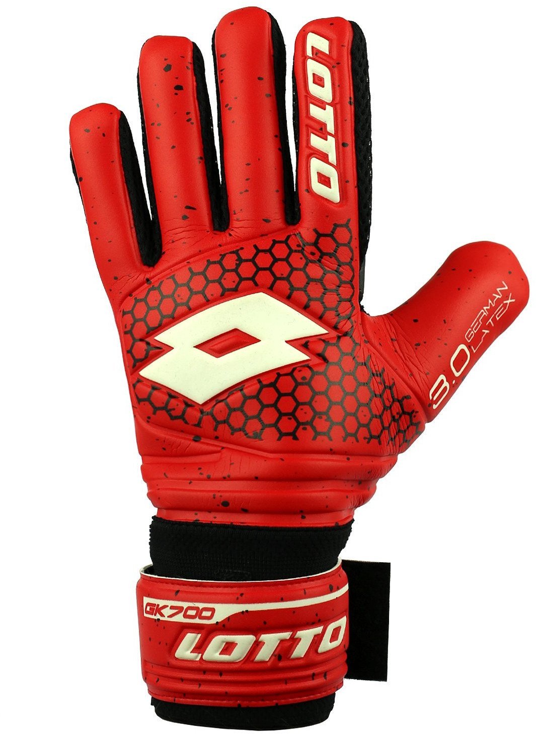LOTTO RĘKAWICZKI GLOVE GK 700 II Junior Cliff Red/All White 9.0