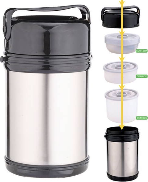 Maestro Termos obiadowy 2 l Srebrny