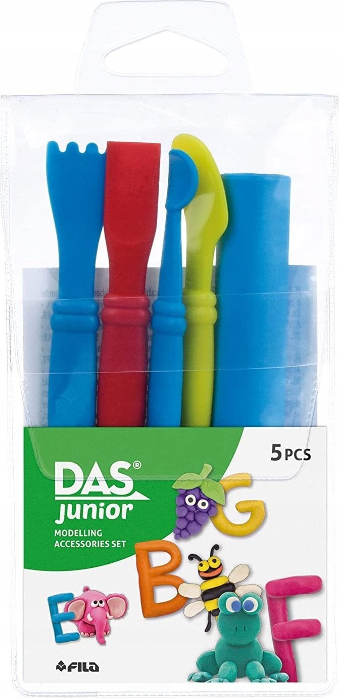 Giotto Zestaw narzedzia do gliny 4 szt. + wałek