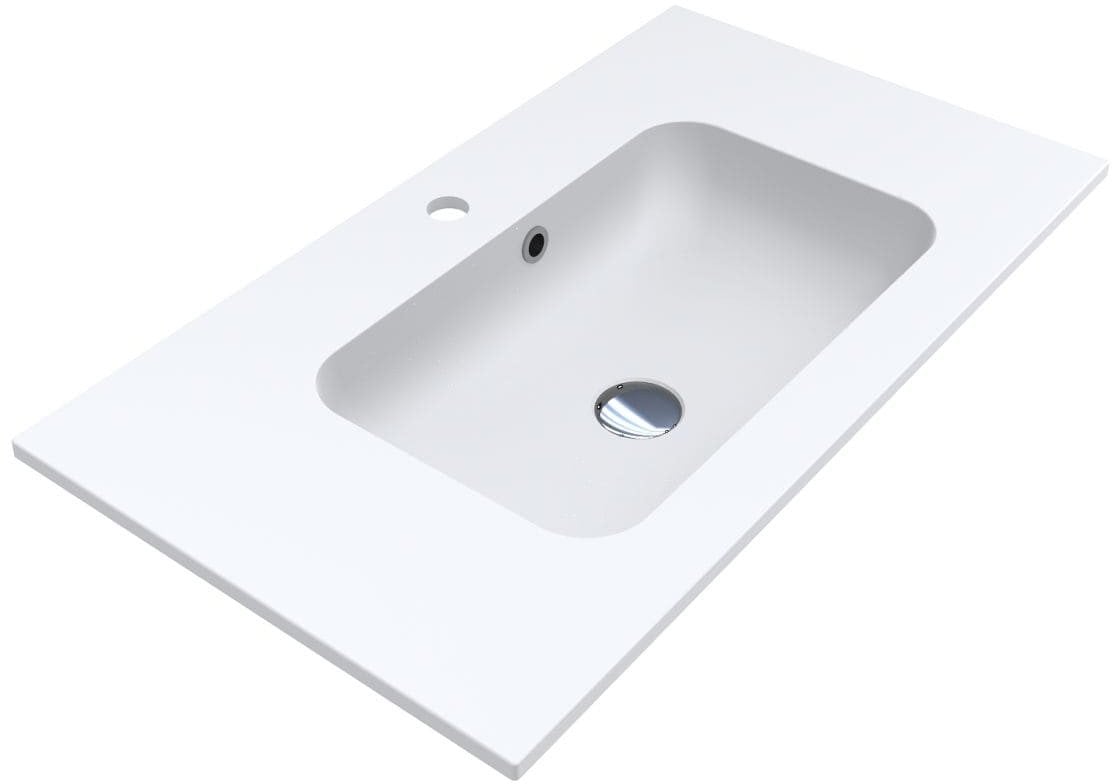 Umywalka nablatowa MIRAGGIO DELLA 81*46*14 Mat Biała 0000181