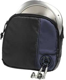 TORBA NA DISCMAN Z MIEJSCEM NA 3 PŁYTY CD, CZARNA/NIEBIESKA