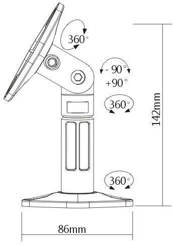 Uchwyt ścienny do głośnika HTS20W Audizio biały, zestaw 2 szt one size