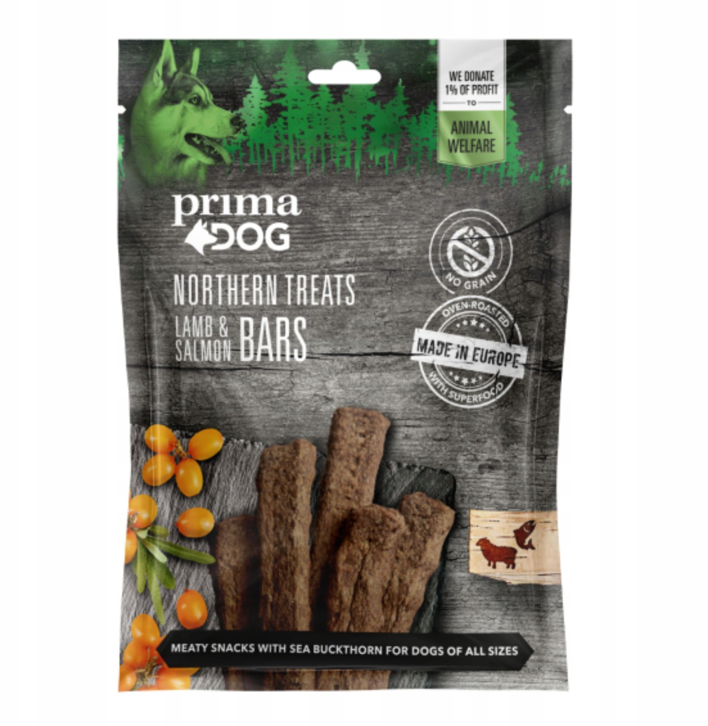 PRIMADOG TREATS LAMB&SALMON BARS 80G
