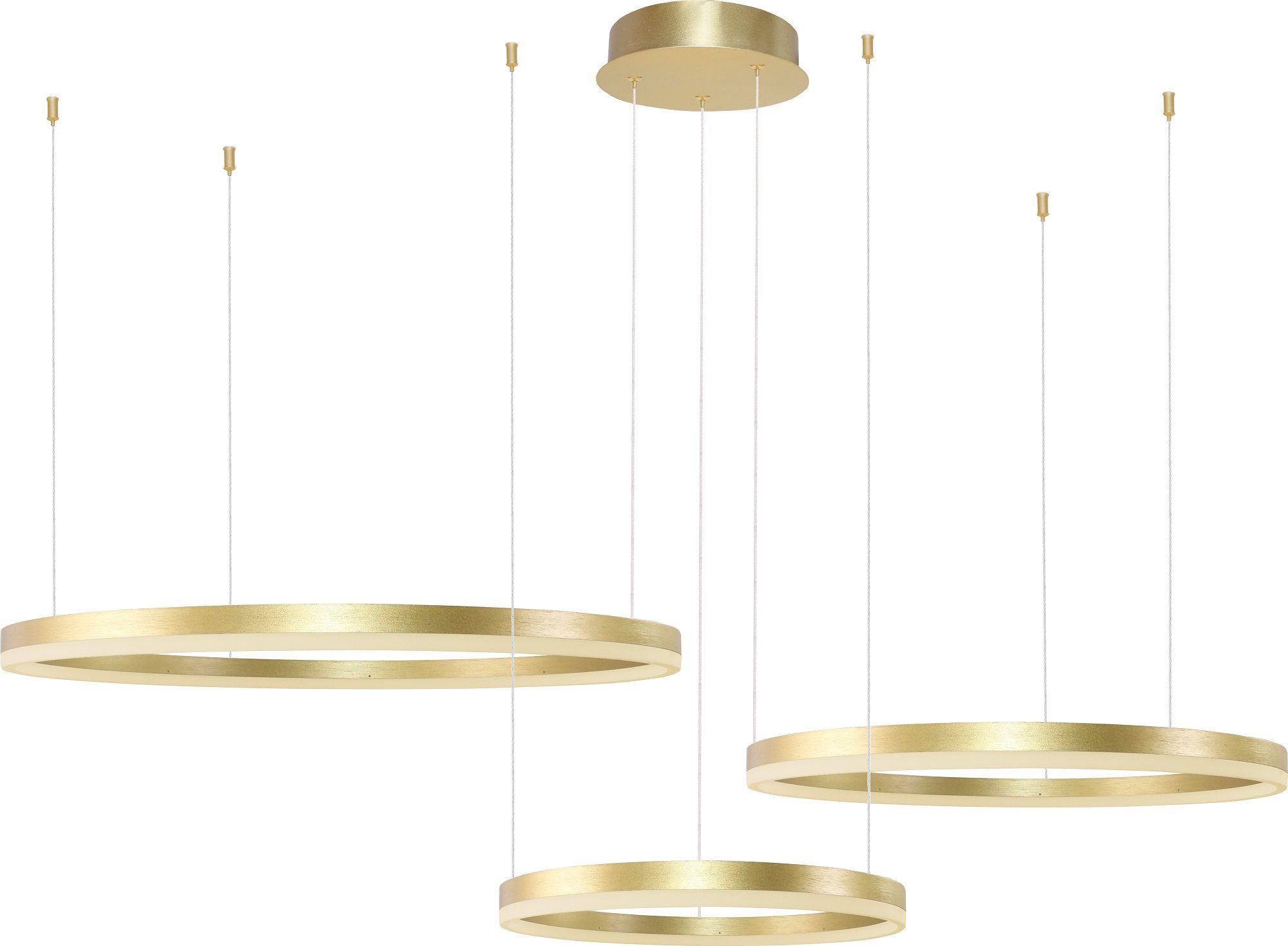 Lampa wisząca Azzardo Lampa HALO PENDANT 100+80+60 CCT BK + REMOTE CONTROL