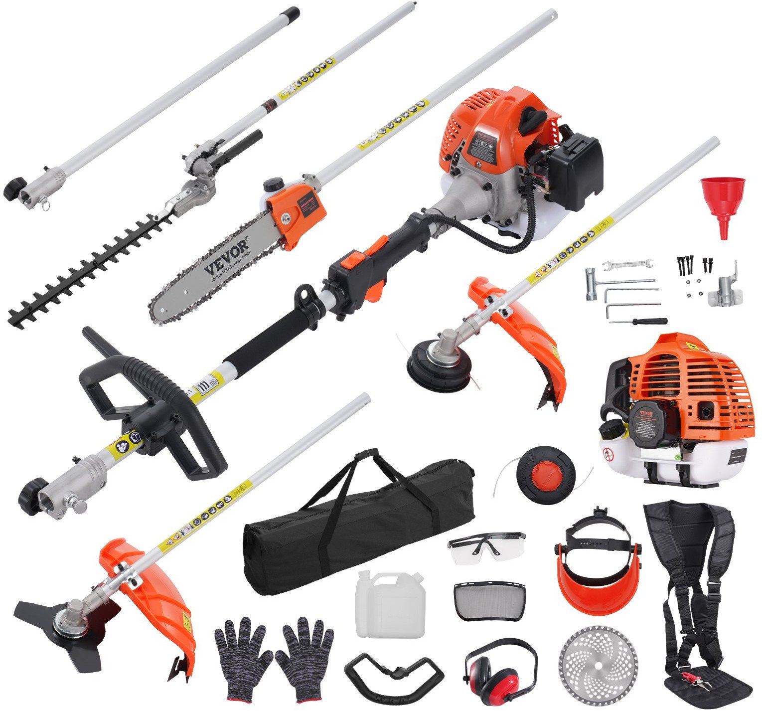 Podkaszarka spalinowa 6w1 43cm multifunkcyjna żywopłot chwastówka