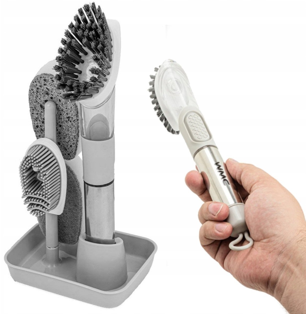 Szczotka do czyszczenia z wymiennymi końcówkami, zestaw 4el.