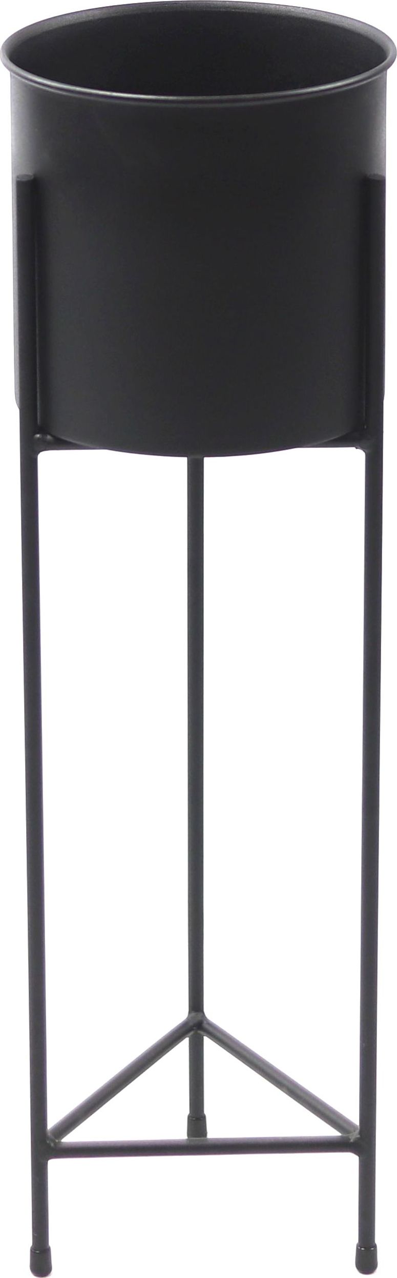 Jakpoldesign Kwietnik Metalowy Stojak z donicą FIORI 70cm czarny loft 05-11