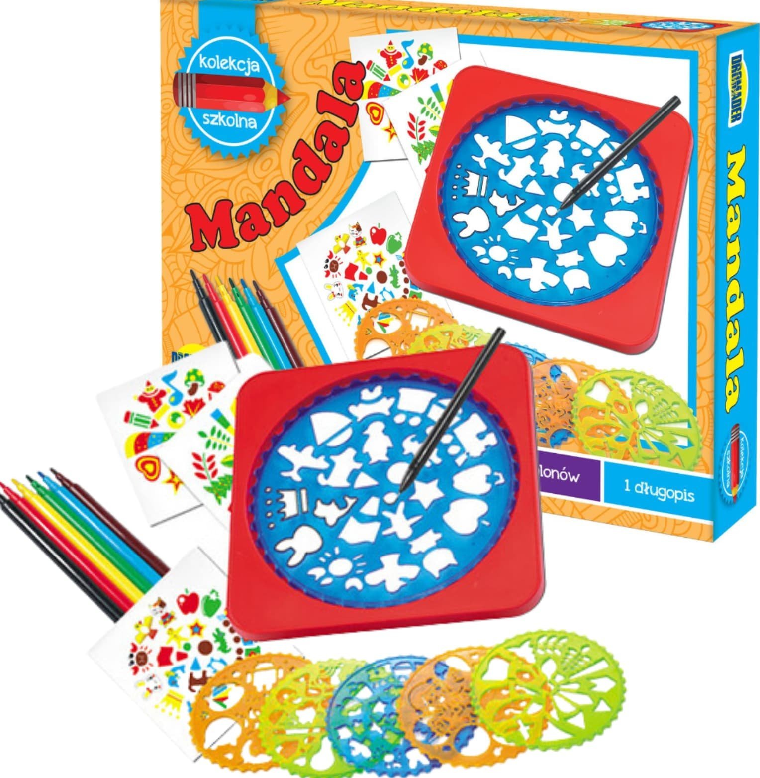 Dromader ZESTAW KREATYWNY MANDALA RYSOWANIE MALOWANIE NAUKA