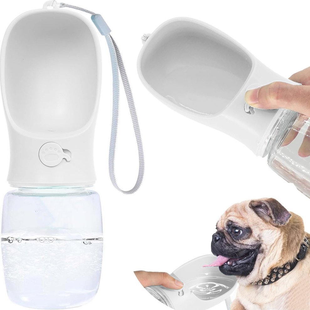 Verk Butelka miska na wodę przenośna poidło dla psa na spacer turystyczna 380ml Butelka miska na wodę przenośna poidło dla psa na spacer turystyczna 3