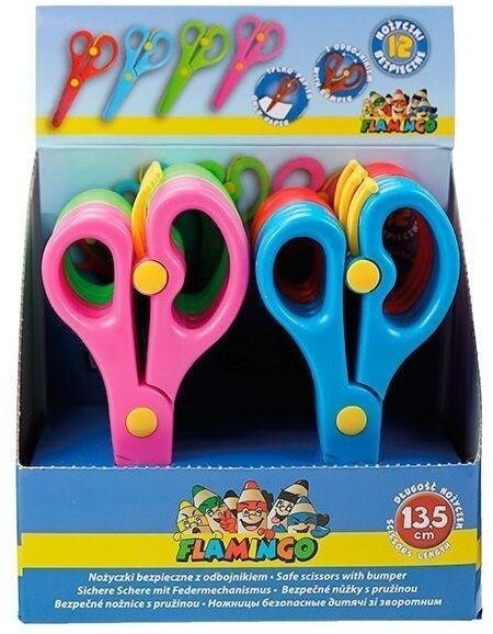 Art&Fun Nożyczki bezpieczne nożyczki z odbojnikiem 13,5cm (12szt)