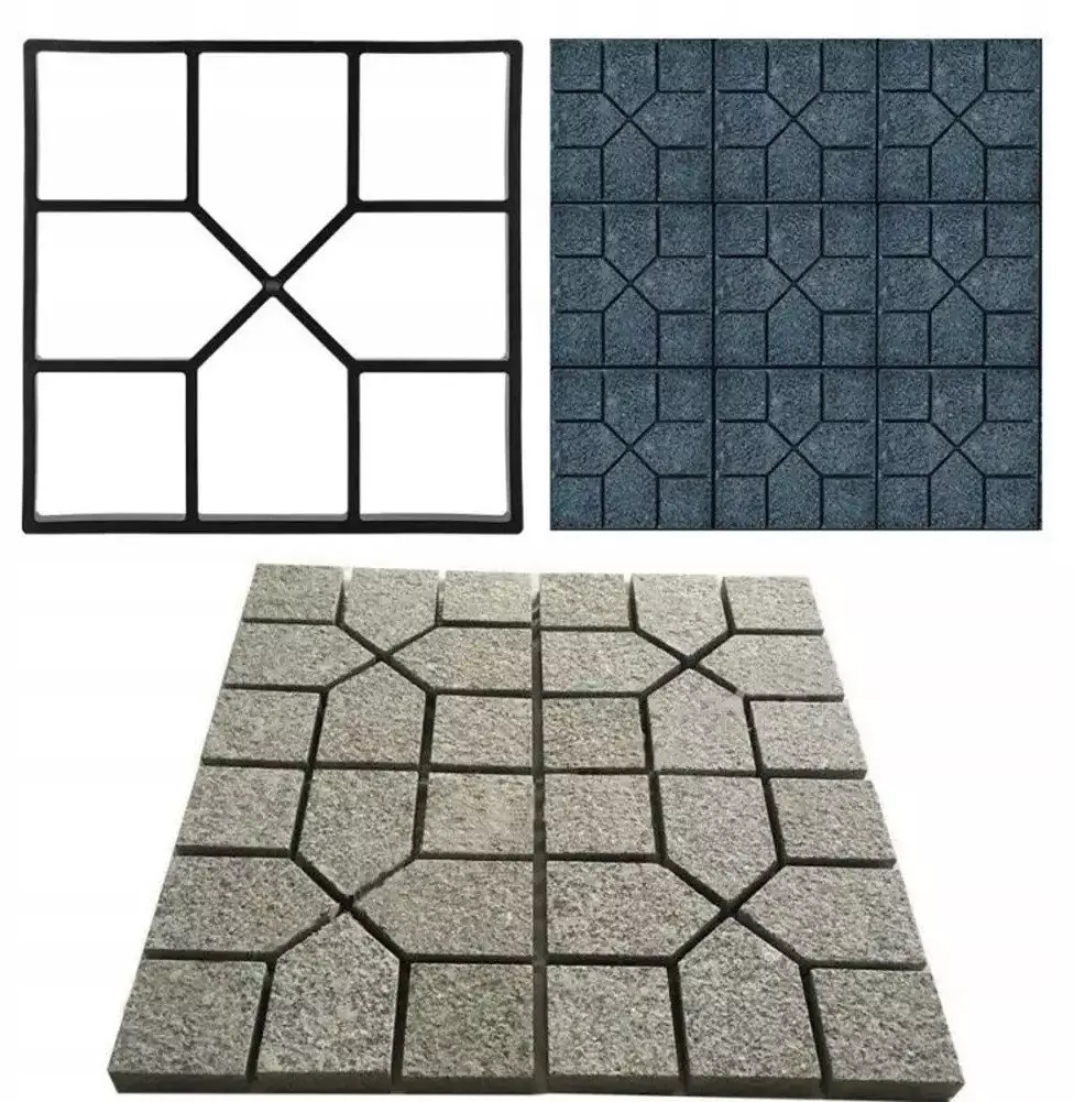 Wielorazowa Forma do KOSTKI BRUKOWEJ ZALEWANA BETONEM 40cm ŚCIEŻKA CHODNIK